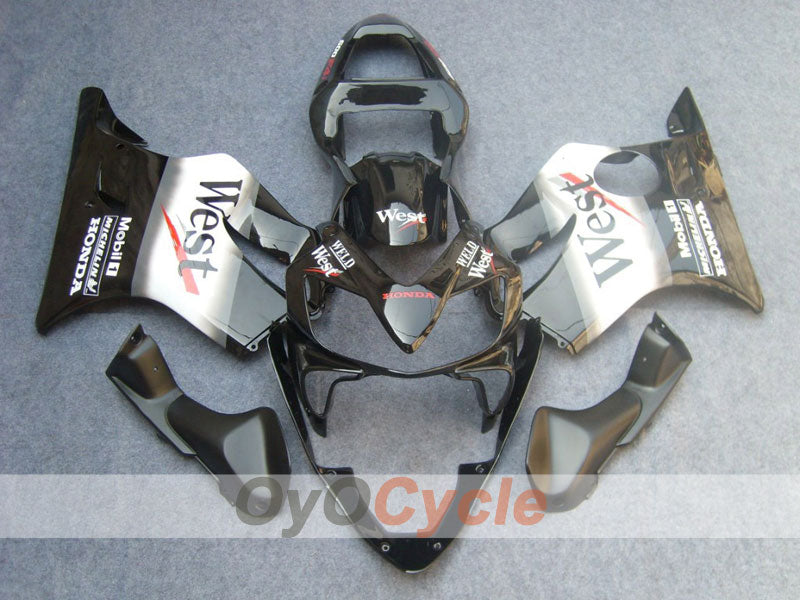 Injection Fairing kit for 04-07 CBR600F4i - White, Black - West #OYO87902780
