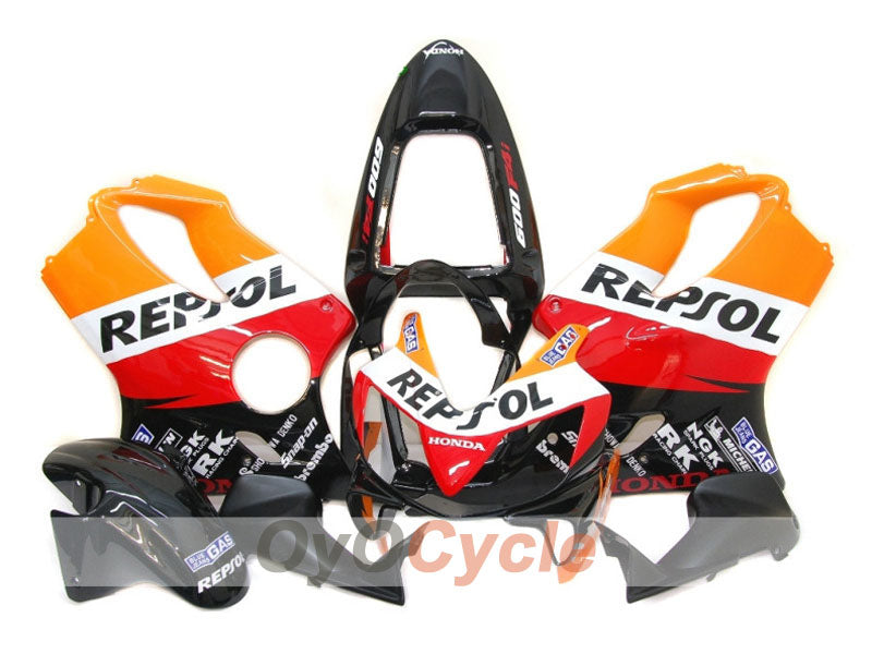 Injection Fairing kit for 01-03 CBR600F4i - Orange, Black - MICHELIN, Repsol #OYO87900190