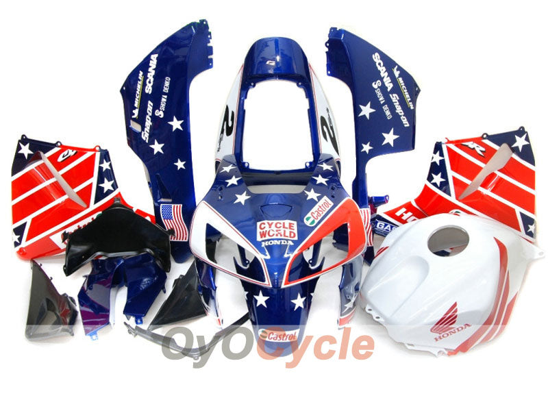 Injection Fairing kit for 05-06 CBR600RR - Red, Blue - Castrol #OYO87900208