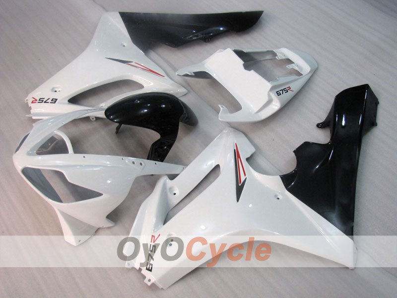 Injection Fairing kit for 06-08 Triumph Daytona 675 - White, Black - Factory Style #OYO87903147 Main image