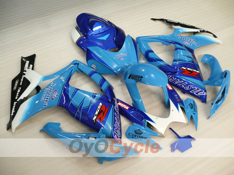 Injection Fairing kit for 06-07 GSX R600 - Blue, Black - Corona, MOTUL #OYO87901427 Main image
