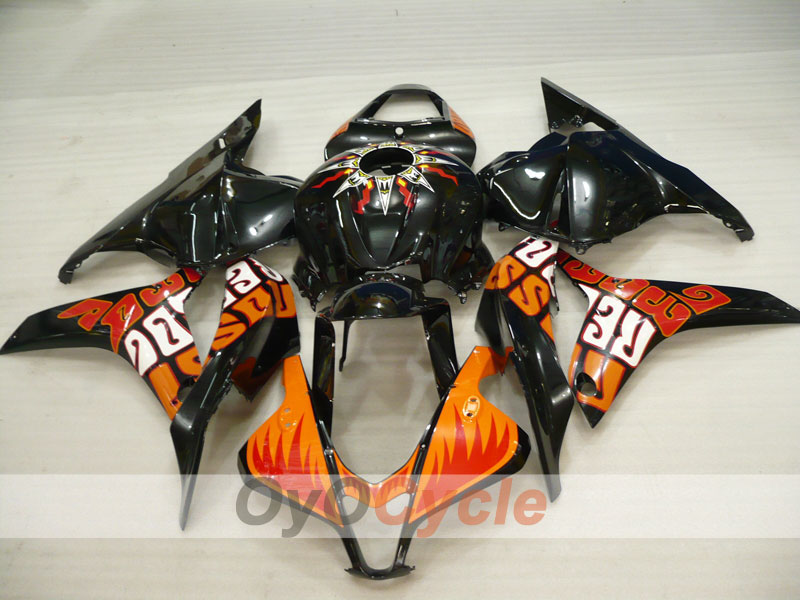 Injection Fairing kit for 09-12 CBR600RR - Orange, Black - Rossi #OYO87900461