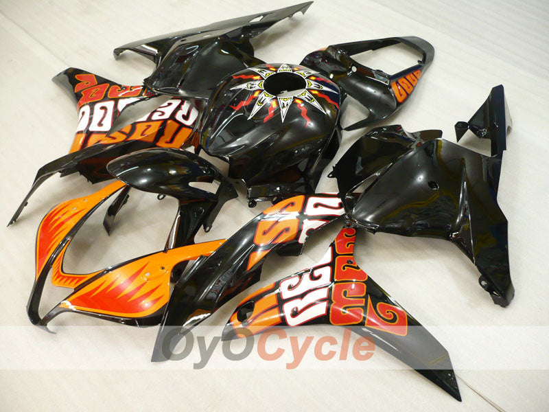 Injection Fairing kit for 09-12 CBR600RR - Orange, Black - Rossi #OYO87900461