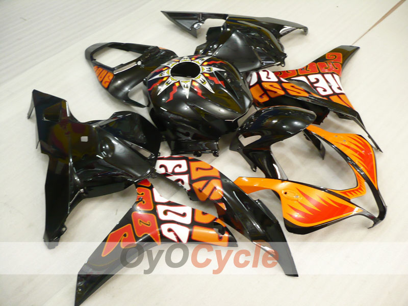 Injection Fairing kit for 09-12 CBR600RR - Orange, Black - Rossi #OYO87900461