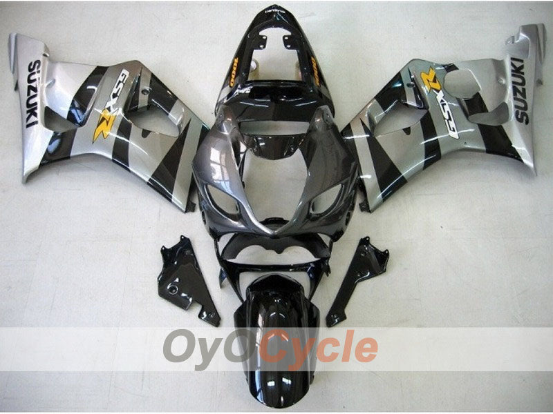 Injection Fairing kit for 03-04 GSX R1000 - Black, Silver - Factory Style #OYO87901891