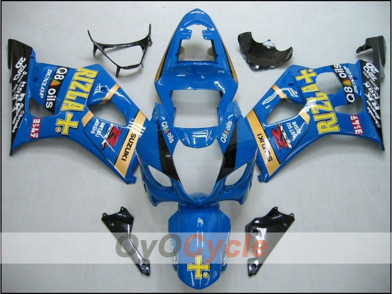 Injection Fairing kit for 03-04 GSX R1000 - Blue, Black - Rizla+ #OYO87901925
