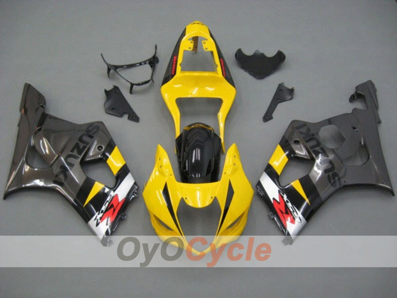 Injection Fairing kit for 03-04 GSX R1000 - Yellow, Black - Factory Style #OYO87901903