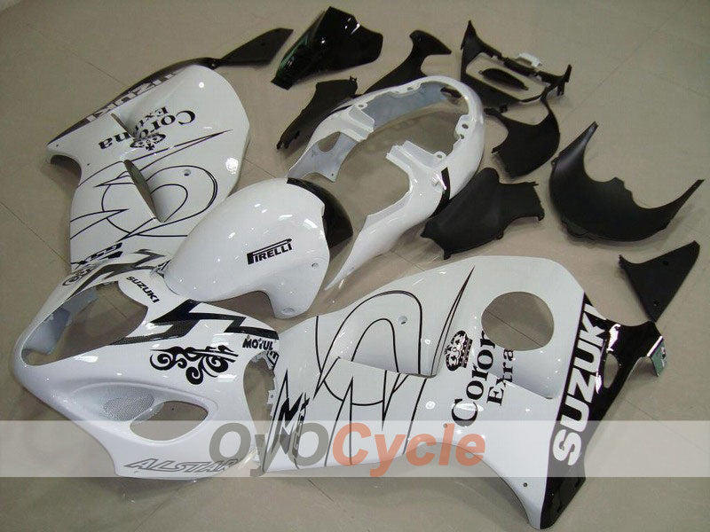 Injection Fairing kit for 99-07 GSXR1300 Hayabusa - White, Black - Corona, MOTUL #OYO87902649 Main image