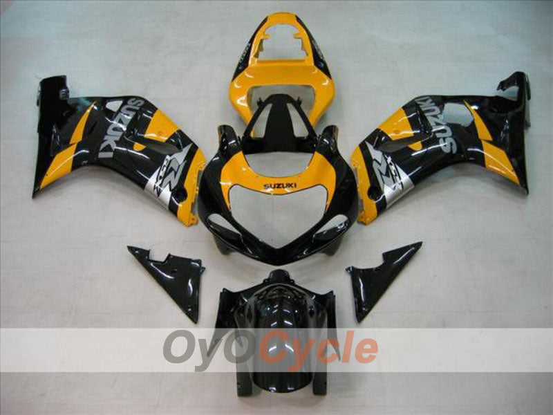 Injection Fairing kit for 00-03 GSX R750 - Yellow, Black - Factory Style #OYO87901096