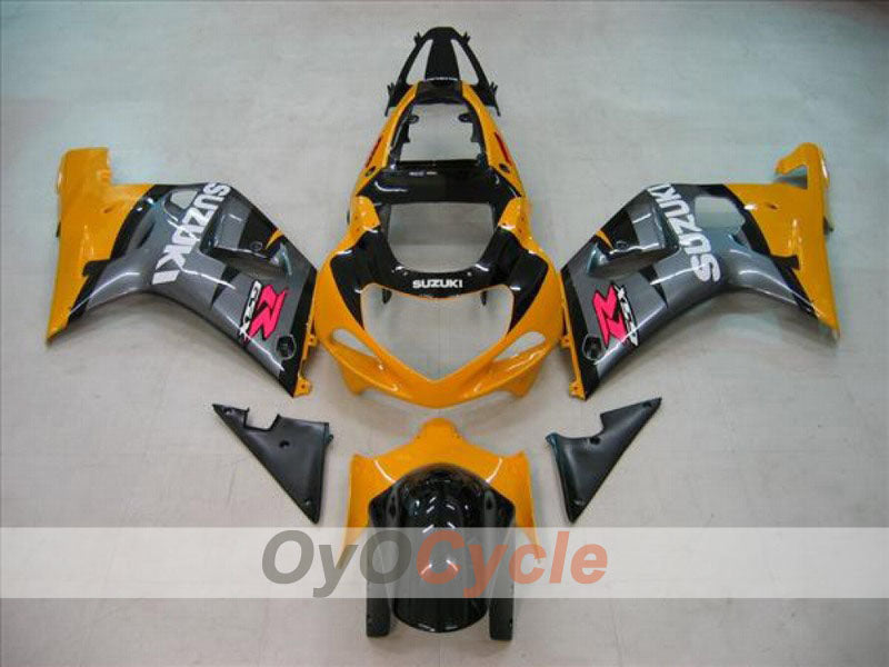 Injection Fairing kit for 00-03 GSX R750 - Orange, Silver - Factory Style #OYO87901097 Main image