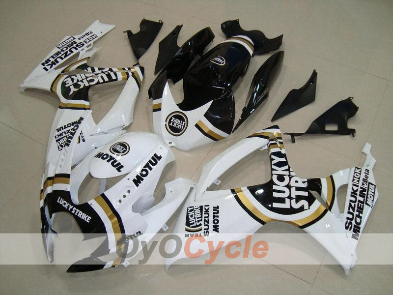Injection Fairing kit for 06-07 GSX R600 - White, Black - Lucky Strike, MICHELIN, MOTUL #OYO87901511 Main image