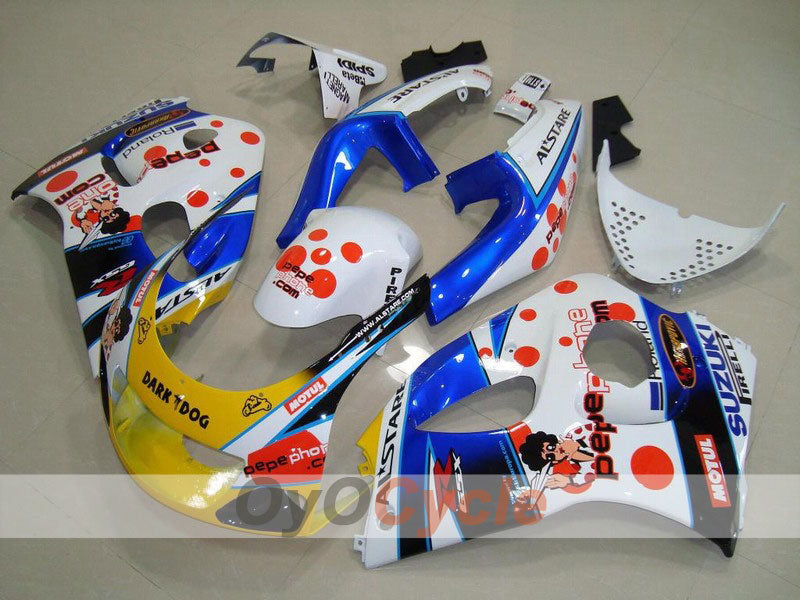 Fairing kit for 97-00 Suzuki GSXR600 - Blue, White - Dark Dog #OYO87902977
