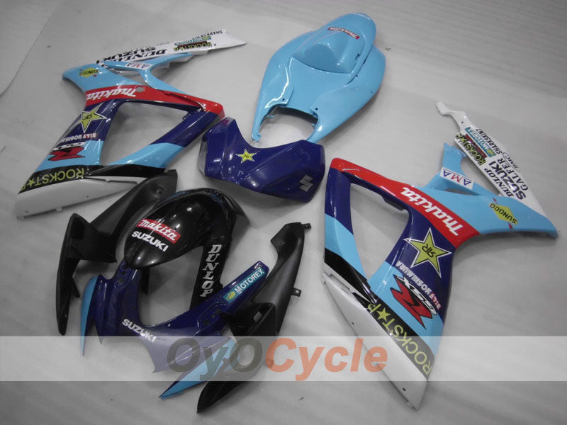 Injection Fairing kit for 06-07 GSX R750 - Blue, Black - DUNLOP #OYO87901280 Secondary image