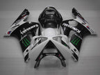 Injection Fairing kit for 03-04 NINJA ZX-6R - White, Black - Monster #OYO87901810