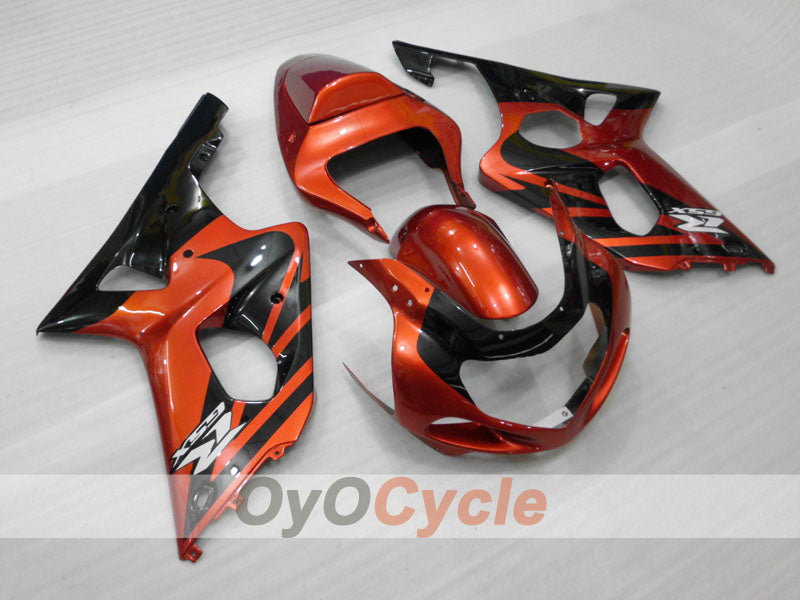 Injection Fairing kit for 00-03 GSX R750 - Orange, Black - Factory Style #OYO87905174 Main image