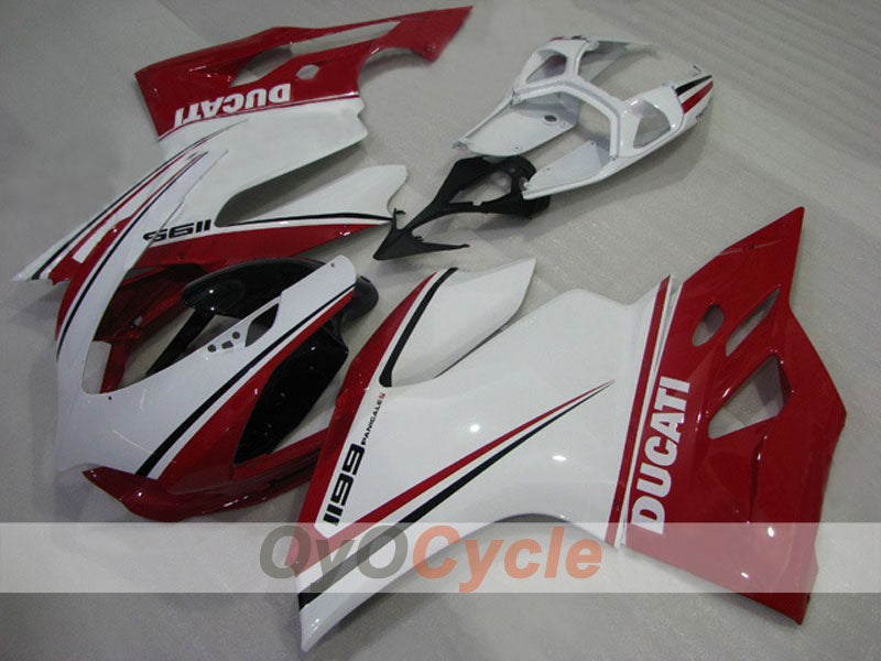 Injection Fairing kit for 11-14 Ducati 1199 - Red, White - Factory Style #OYO87903387 Main image