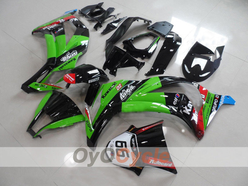 Injection Fairing kit for 11-15 NINJA ZX-10R - Green, Black - Factory Style #OYO87903128 Main image