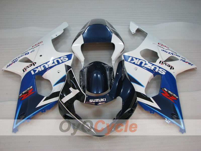 Injection Fairing kit for 01-03 GSX R600 - Blue, White - Factory Style #OYO87905091