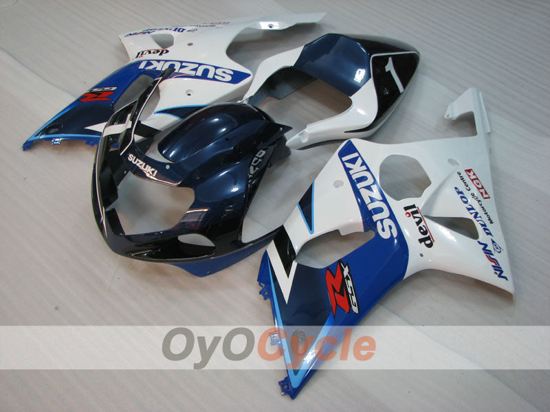 Injection Fairing kit for 00-02 GSX R1000 - Blue, White - DUNLOP #OYO87905192