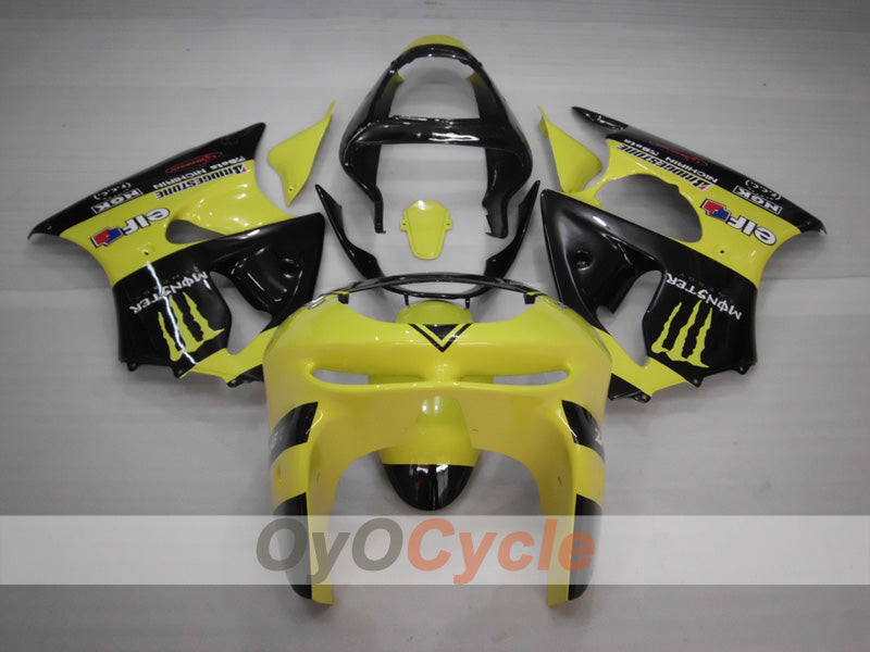 Fairing kit for 98-99 NINJA ZX-6R - Yellow, Black - Monster #OYO87903000