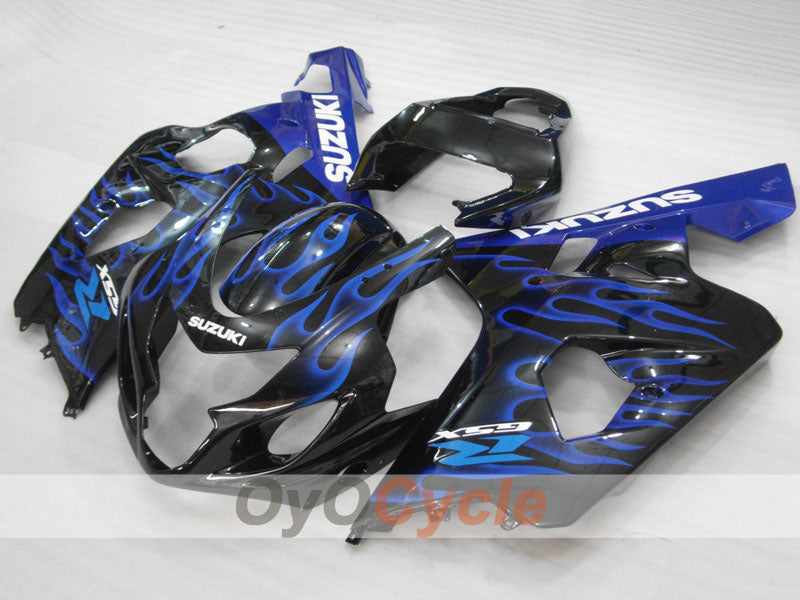 Injection Fairing kit for 04-05 GSX R750 - Blue, Black - Flame #OYO87901250 Secondary image