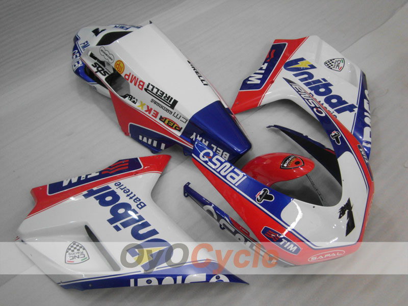 Injection Fairing kit for 09-11 Ducati 1198 - Blue, White - Factory Style #OYO87902340 Main image