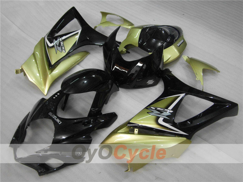 Injection Fairing kit for 07-08 GSX R1000 - Black, Gold - Factory Style #OYO87902110