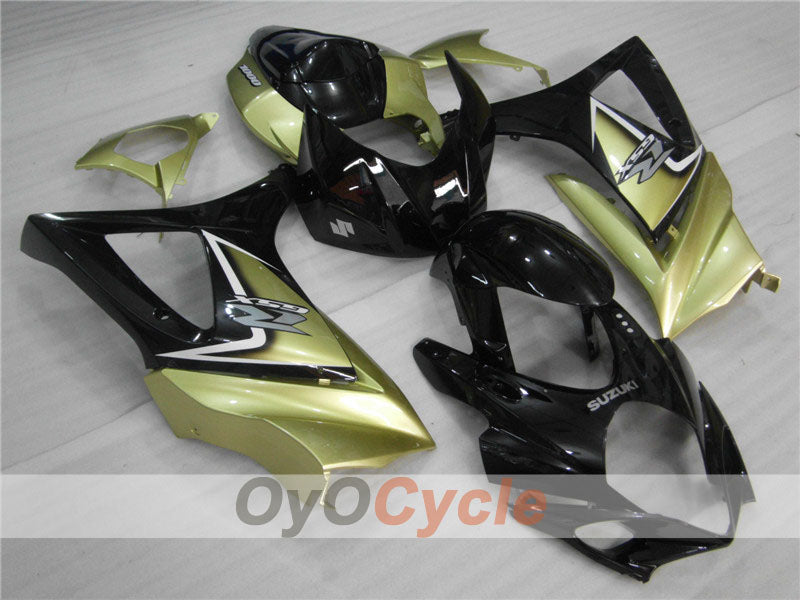 Injection Fairing kit for 07-08 GSX R1000 - Black, Gold - Factory Style #OYO87902110