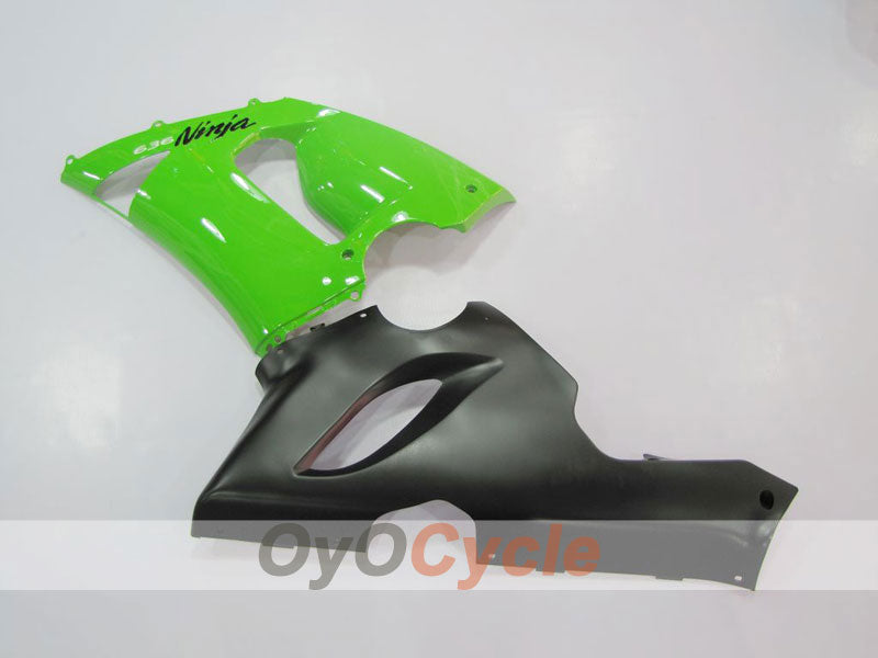Injection Fairing kit for 05-06 NINJA ZX-6R - Green, Black - Factory Style #OYO87901847