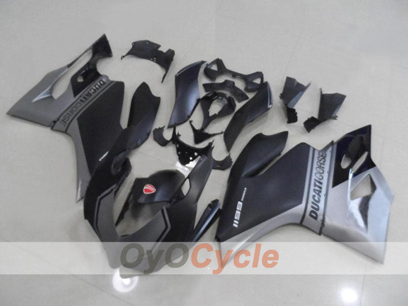 Injection Fairing kit for 11-14 Ducati 1199 - Black, Grey - Factory Style #OYO87903391 Main image