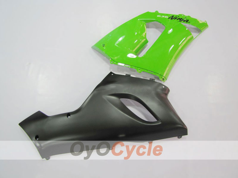 Injection Fairing kit for 05-06 NINJA ZX-6R - Green, Black - Factory Style #OYO87901847