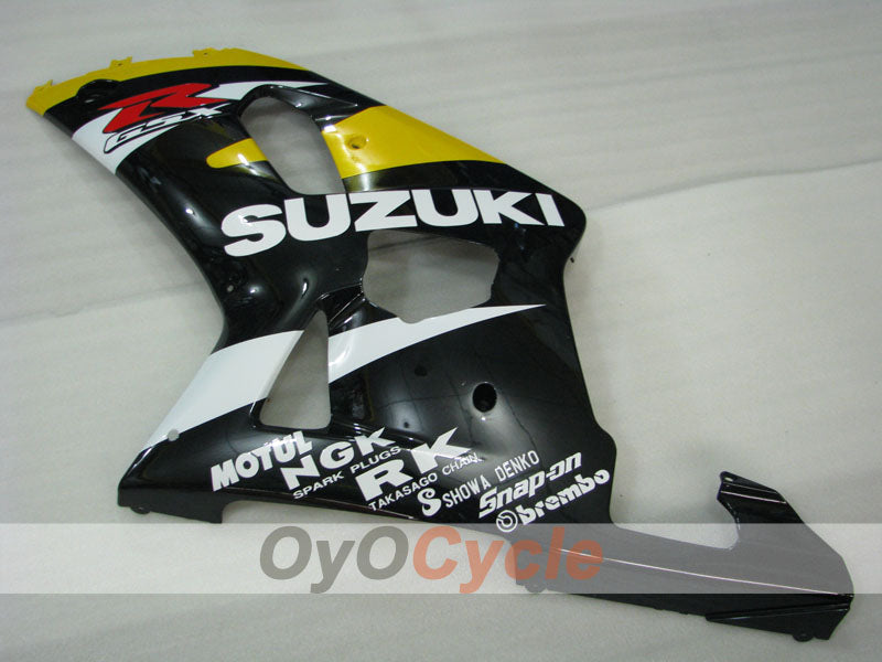Injection Fairing kit for 00-03 GSX R750 - Yellow, Black - MOTUL #OYO87905161