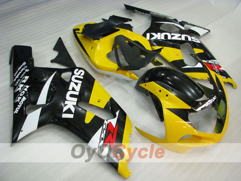 Injection Fairing kit for 01-03 GSX R600 - Yellow, Black - MOTUL #OYO87905106 Main image