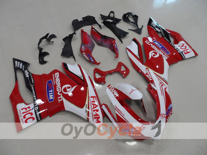 Injection Fairing kit for 11-14 Ducati 1199 - Red, White - FIAMM #OYO87903392