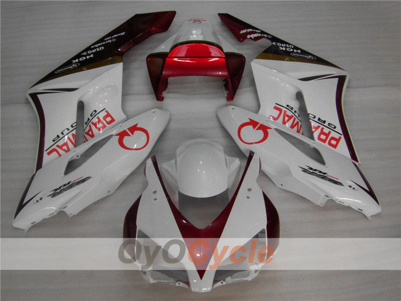 Injection Fairing kit for 04-05 CBR1000RR - Red, White - PRAMAC #OYO87900524