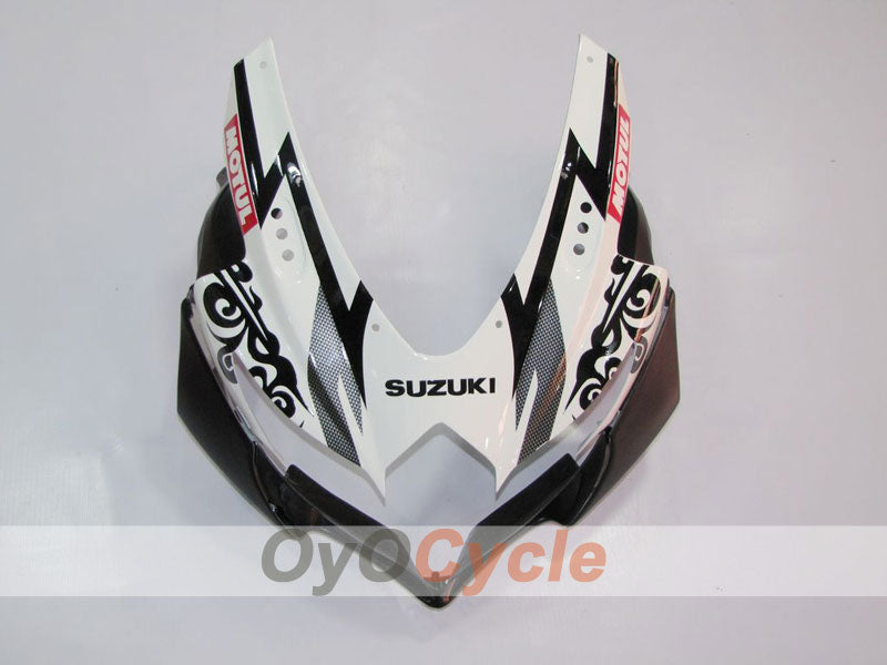 Injection Fairing kit for 08-10 GSX R600 - White, Black - Corona, MOTUL #OYO87901607