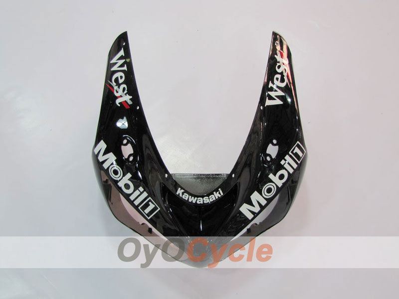 Injection Fairing kit for 05-06 NINJA ZX-6R - White, Black - West #OYO87901894