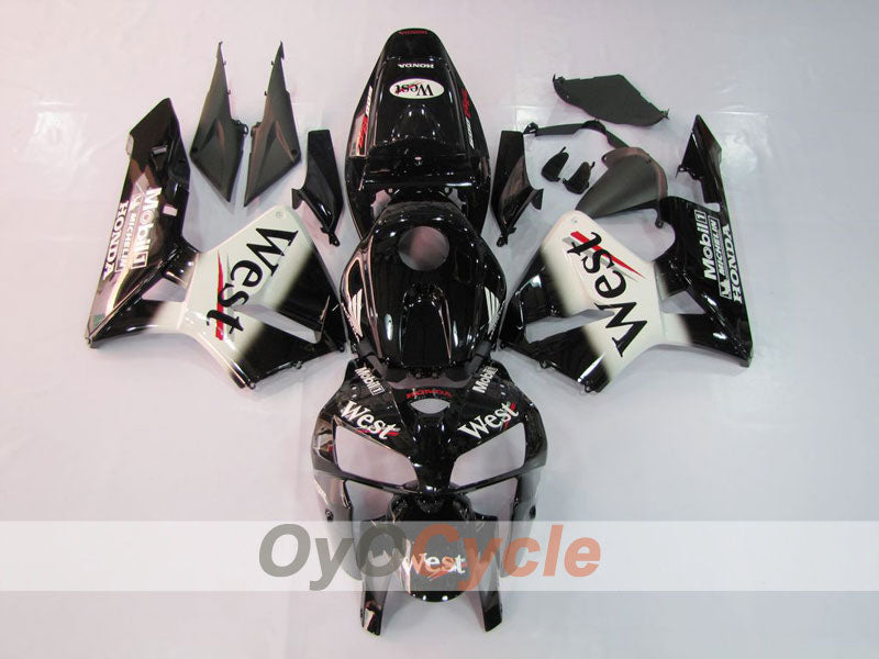 Injection Fairing kit for 05-06 CBR600RR - White, Black - West #OYO87900353 Main image