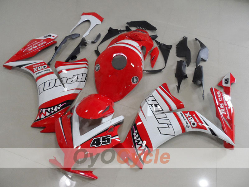 Injection Fairing kit for 12-16 CBR1000RR - Red, White - Factory Style #OYO87903326 Main image