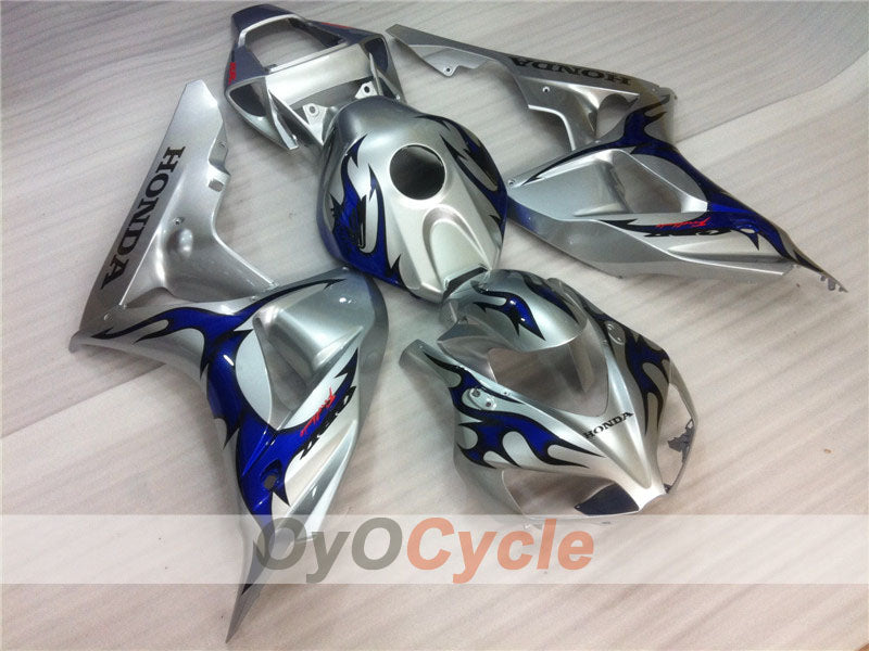 Injection Fairing kit for 06-07 CBR1000RR - Blue, Silver - Flame #OYO87900583