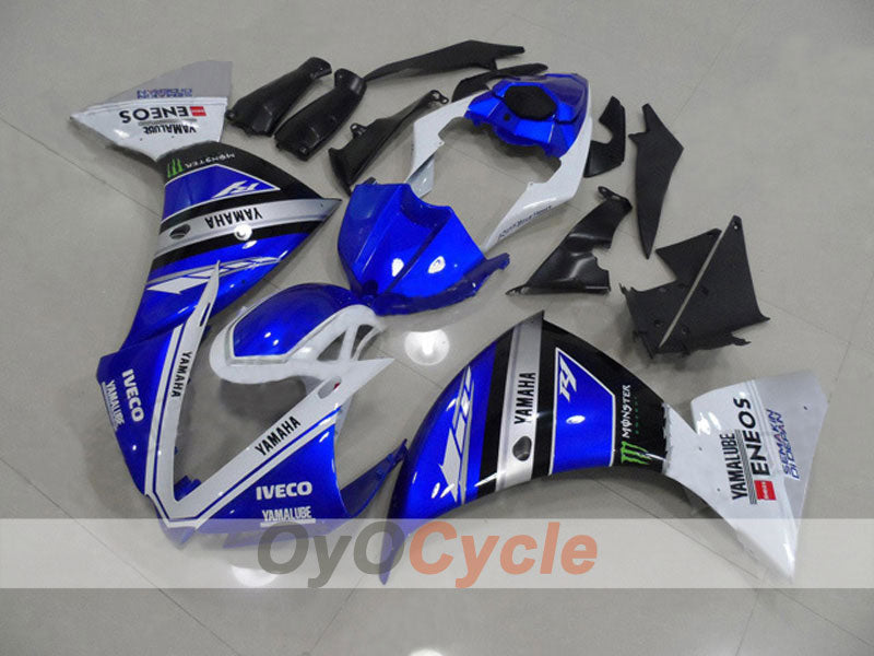 Injection Fairing kit for 12-14 YZF-R1 - Blue, White - Factory Style #OYO87903180
