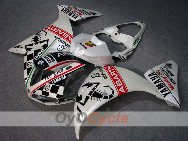 Injection Fairing kit for 09-11 YZF-R1 - Black, Pearl White - ABARTH #OYO87900884 Main image