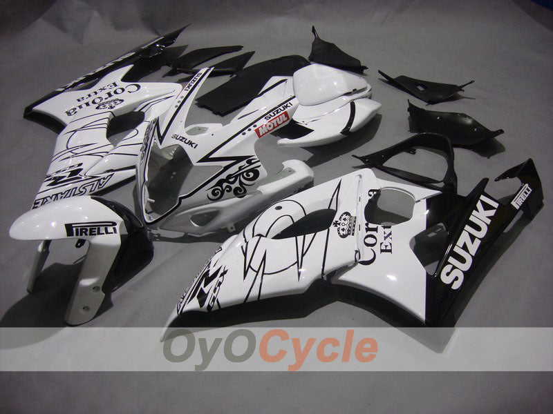 Injection Fairing kit for 05-06 GSX R1000 - White, Black - Corona, MOTUL #OYO87901944