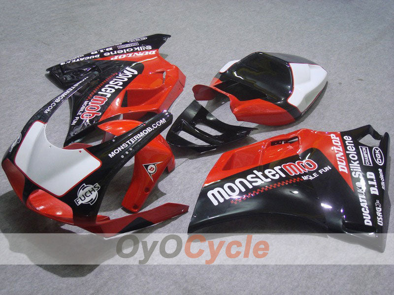Injection Fairing kit for 94-02 Ducati 748 - Red, Black - Monstermob #OYO87902071 Main image