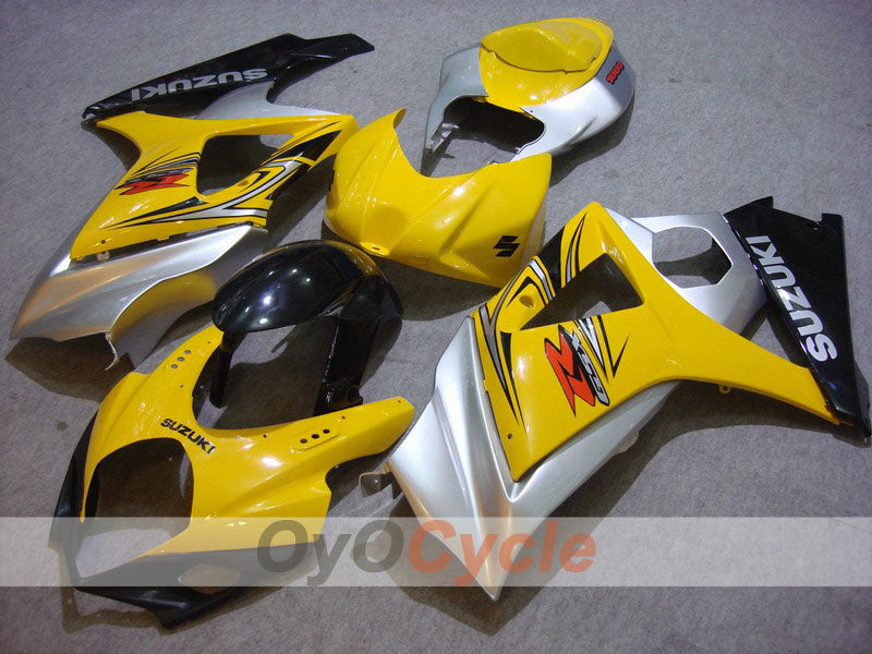 Injection Fairing kit for 07-08 GSX R1000 - Yellow, Black - Factory Style #OYO87902128 Main image