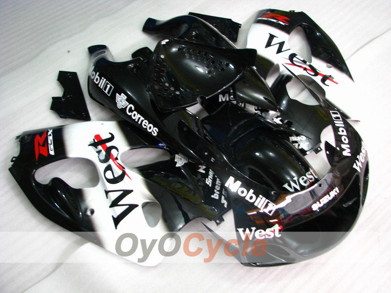 Fairing kit for 96-99 Suzuki GSXR750 - White, Black - West #OYO87903010