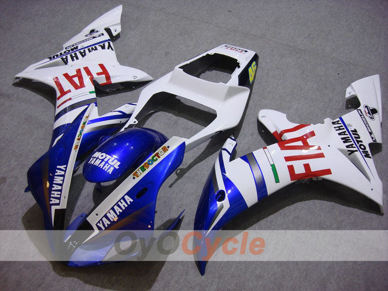 Injection Fairing kit for 02-03 YZF-R1 - Blue, White - FIAT, MOTUL #OYO87900792 Main image