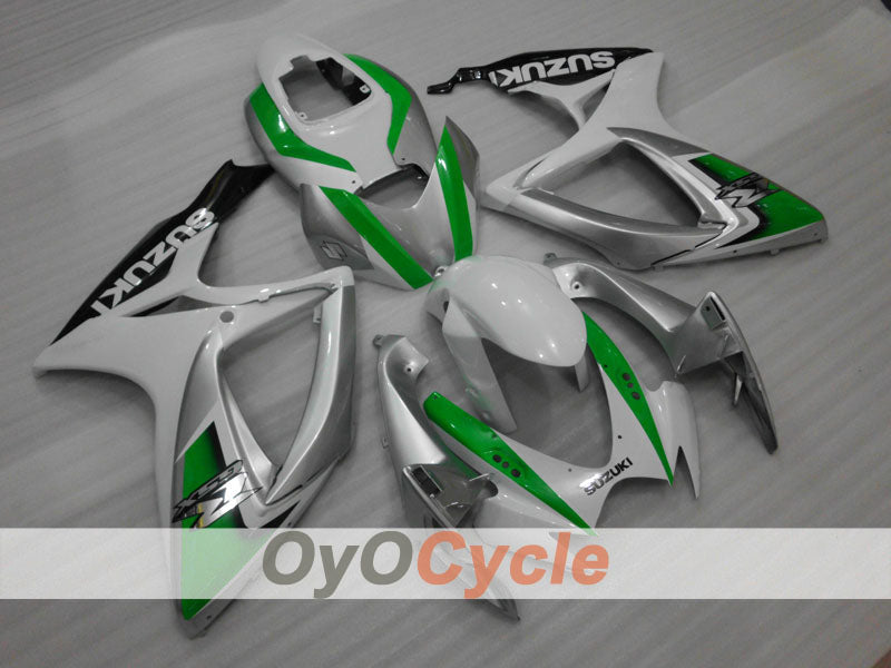 Injection Fairing kit for 06-07 GSX R750 - Green, Silver - Factory Style #OYO87901311