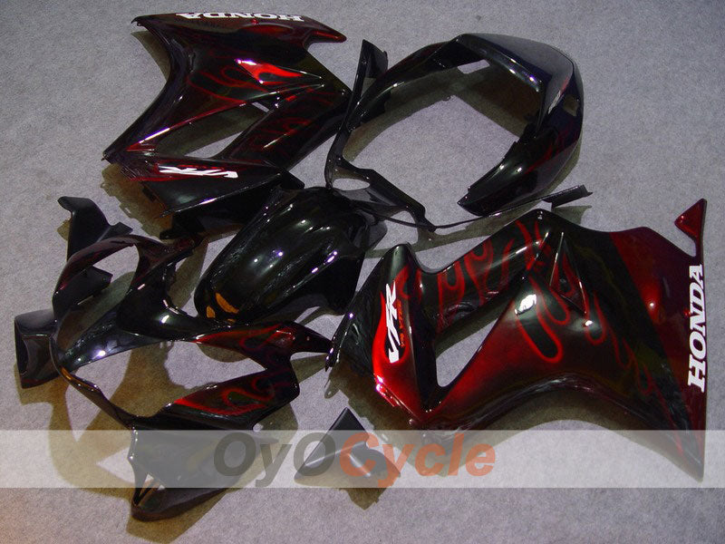 Fairing kit for 98-01 VFR800 - Red, Black - Flame #OYO87902897 Main image