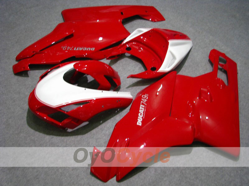Injection Fairing kit for 03-04 Ducati 749 - Red, White - Factory Style #OYO87902125